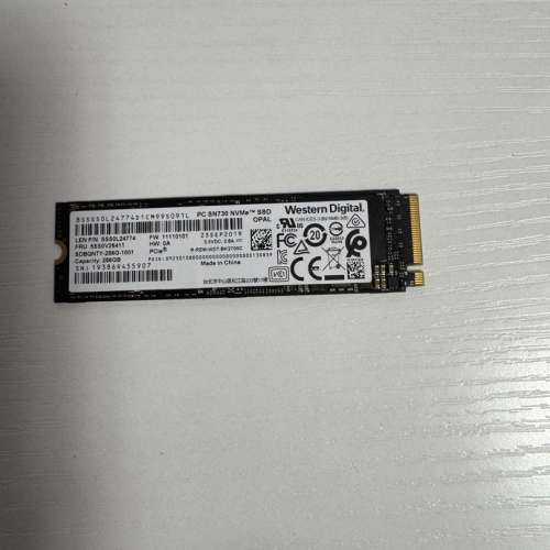 Western Digital PC SN730 256GB NVMe SSD