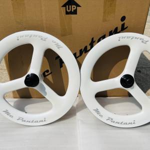 亮光白色 Mc Pantani 潘塔尼 Java Neo 專用 16吋 349 三刀碳纖輪組