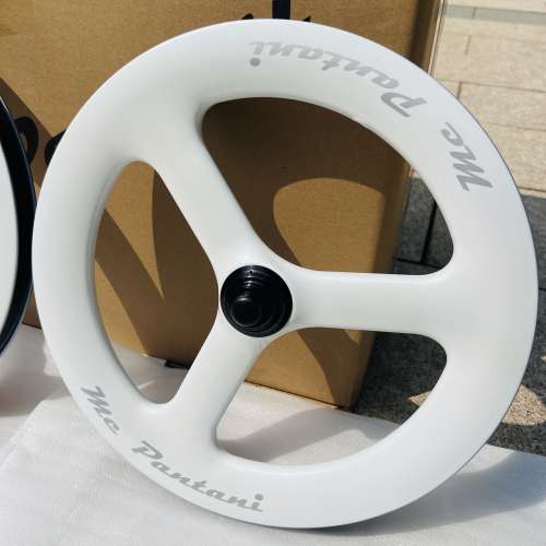 亮光白色 Mc Pantani 潘塔尼 Java Neo 專用 16吋 349 三刀碳纖輪組