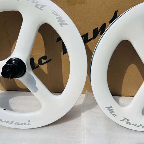 亮光白色 Mc Pantani 潘塔尼 Java Neo 專用 16吋 349 三刀碳纖輪組