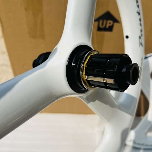 亮光白色 Mc Pantani 潘塔尼 Java Neo 專用 16吋 349 三刀碳纖輪組
