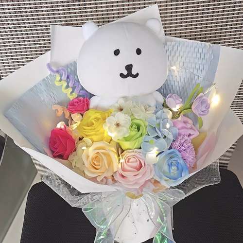 睇下文‼️獨家原創&middot;專業花藝師用心製作｜韓國Joke bear公仔花束 Joke bear畢業公...