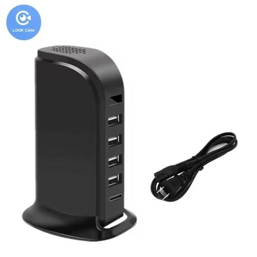 1080p 多功能USB電源插座，支援WiFi連接，多介面高清家庭安防