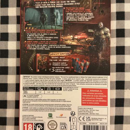 Nintendo Switch The House Of The Dead 2 射擊遊戲 行貨 100%新 開盒檢查和試機 當...