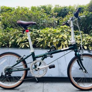 郵政綠色 復古款 DAHON BOARDWALK  D7 ( HAC071 ) 7速 20吋鉻鉬鋼折叠車 送水架前後...