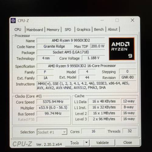 AMD Ryzen 9 9950X3D2 (行貨盒裝)