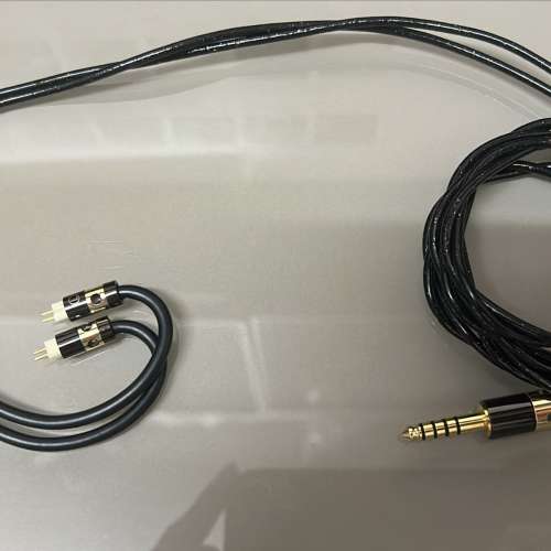 [限量2條](耳機線名:TRITON BLACK)雙絞6N銀鍍鈀、5N銀鍍金、6N單晶銀、4N純銀和無氧...