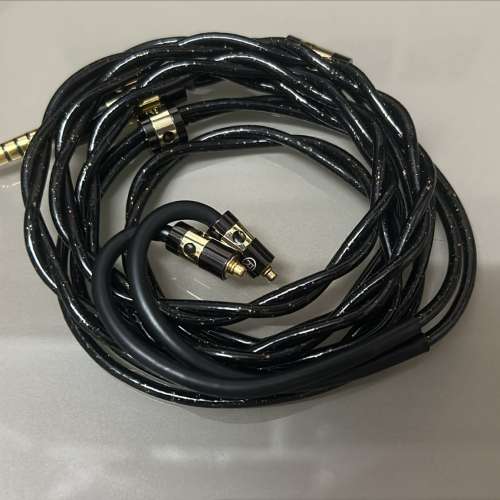 限量2條(耳機線:TRITON BLACK)6N銀鍍鈀、5N銀鍍金、6N單晶銀、4N純銀和無氧銅，零...
