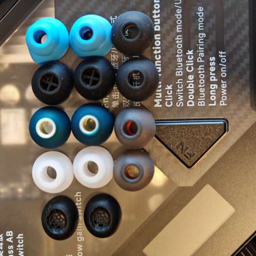 7對牌子中碼耳膠 JVC EP-FX13 +  Acostune AET08, Sennheise IE300跟機耳膠，4對其...