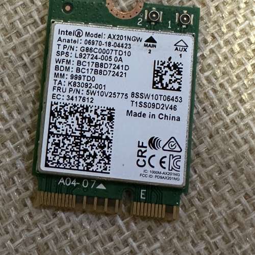 Intel AX201 wifi6