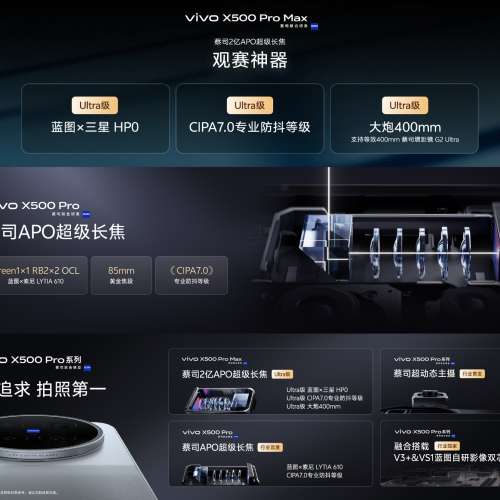 （少量現貨）vivo X500/X500 Pro/ X500 Pro Max 12/16GB+256/512GB/1TB 蔡司超動態...