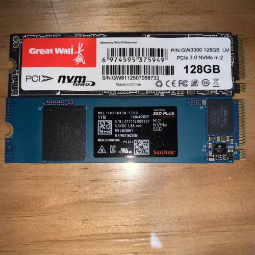 1tb & 128gb ssd