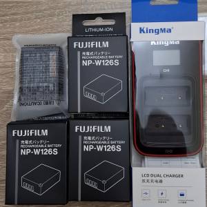 Fujifilm W126S電池+代差電座(全部4粒一齊賣))