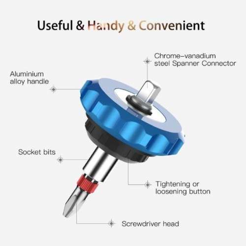 JACKLY 🌈      Stubby Gear MINI Palm ScrewDriver 掌心雷 Ratchet Speed Ring & ...