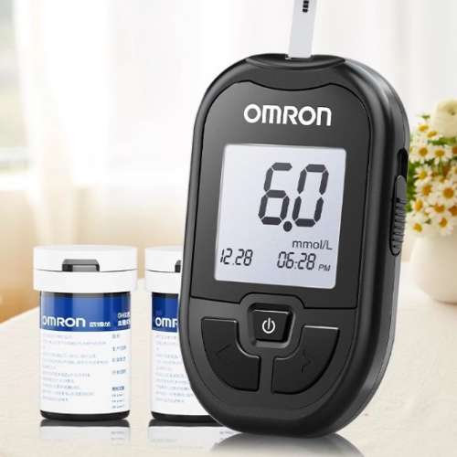 Omron Home Blood Glucose Monitor + 50 Test Strips + 50 Lancets + 50 Alcohol Swab