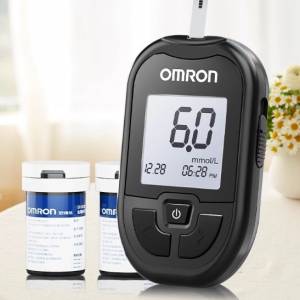 Omron Home Blood Glucose Monitor + 50 Test Strips + 50 Lancets + 50 Alcohol Swab