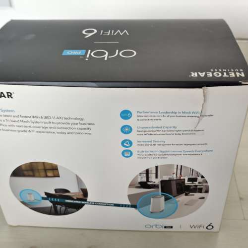 Orbi Pro AX6000 WiFi 6 Tri-Band WiFi System, Router (SXR80) + Satellite (SXS80)