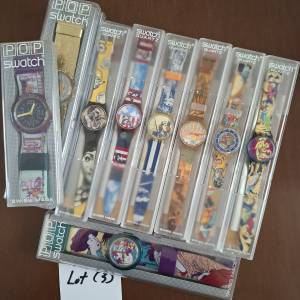 Swatch 手錶 1980's-1900's (Lot 3/1) 1-8 +Pop Watch Quartz