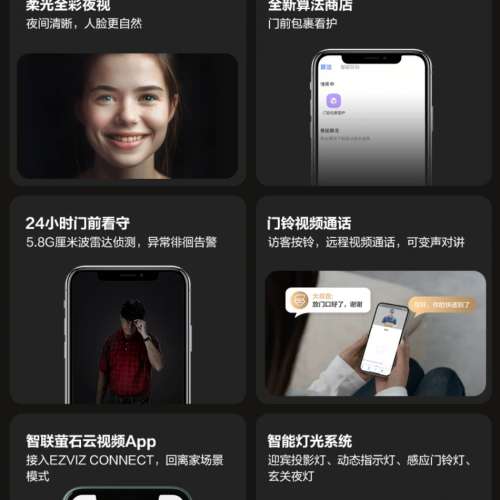 一站式代購連安裝智能門鎖🔒Ezviz 螢石AI3D人臉識別智能大屏視頻指紋鎖家用掌靜脈電...
