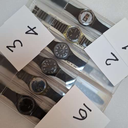 Swatch 手錶 1980's-1900's (Lot 5/2) 9-12 All blacks
