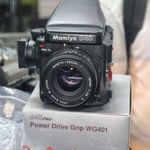 mamiya 645 PRO TL + 80/2.8 N + WG401 電動捲片器 極新 功能正常 配件齊全 3個月保養