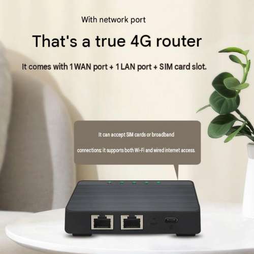 Compact 4G LTE wireless router
