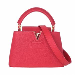 Louis Vuitton Taurillon Capucines Mini Red