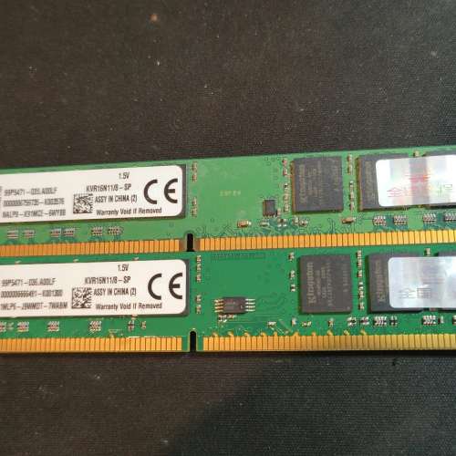 Desktop Ram Kingston 8GBx2 共16GB  DDR3 1600