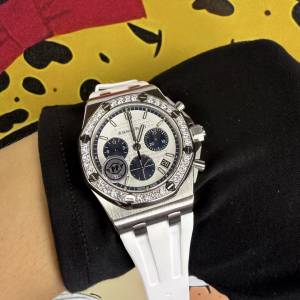Audemars Piguet 愛彼 Royal Oak Offshore 26486ST.ZZ.D011CA.01 鋼殼鑽圈白橡膠帶計...