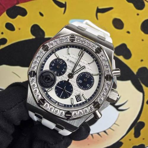 Audemars Piguet 愛彼 Royal Oak Offshore 26486ST.ZZ.D011CA.01 鋼殼鑽圈白橡膠帶計...