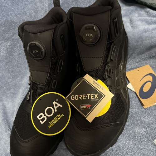 ASICS JSAA A working shoes safety boot ASICS WINJOB CP6-4 G-TX BOA Black/Gunmeta
