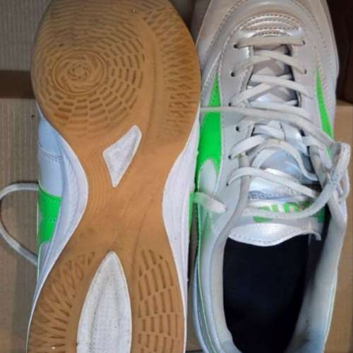 Mizuno Morelia Indoor Football Shoes White Green Size 9
