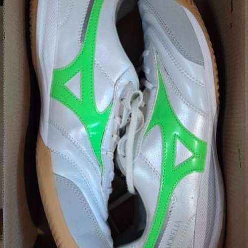 Mizuno Morelia Indoor Football Shoes White Green Size 9