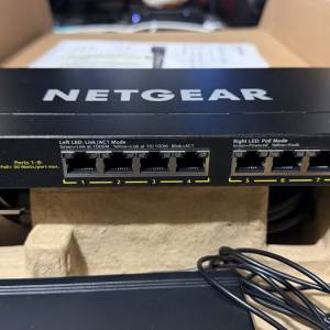 放NETGEAR GS308PP 8-port PoE+ 交換器 (unmanange)