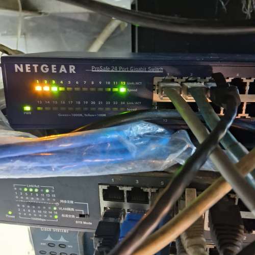 NETGEAR  JGS524 v2  ProSafe 24  Port  Gigabit  Switch 24口交換機