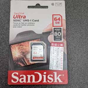 [全新未開] SanDisk Ultra 64GB SDXC UHS-1 Card
