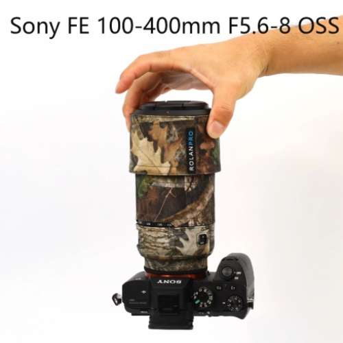 For Sony FE 100-400mm f/5.6-8 OSS  (SEL100400) 防水炮衣 - Brown Jungle Camouf...