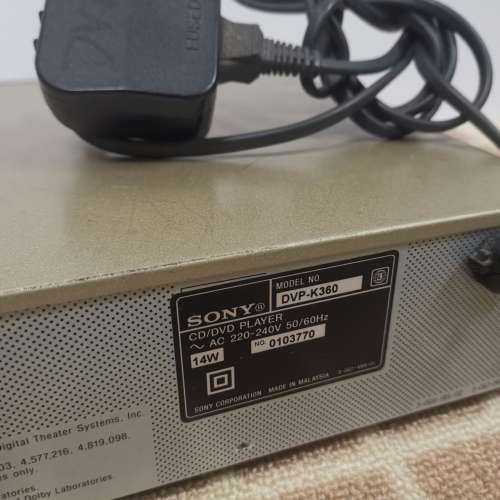 Sony DVP-K360 DVD CD 卡啦ok 播放一部  平售$280