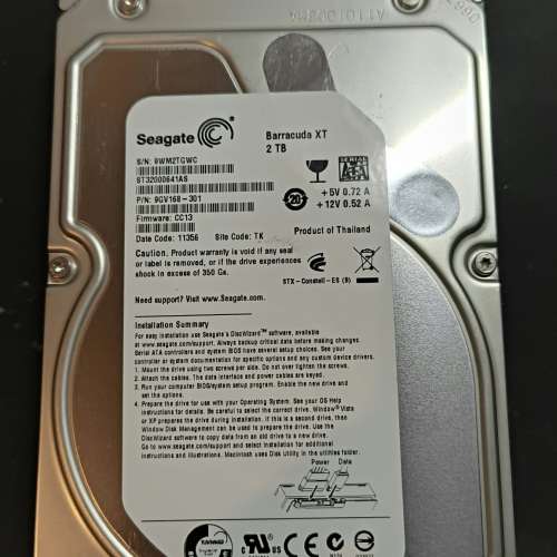 Seagate 3.5吋 2TB 硬碟 ST32000641AS