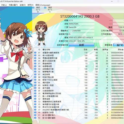 Seagate 3.5吋 2TB 硬碟 ST32000641AS