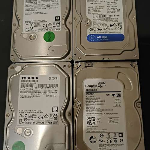 TOSHIBA Seagate WD 3.5吋 1TB 硬碟  每隻$80