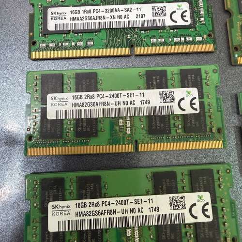 Sk hynix 16GB Ram 1Rx8 Pc4-3200aa 2Rx8 PC4-2400T