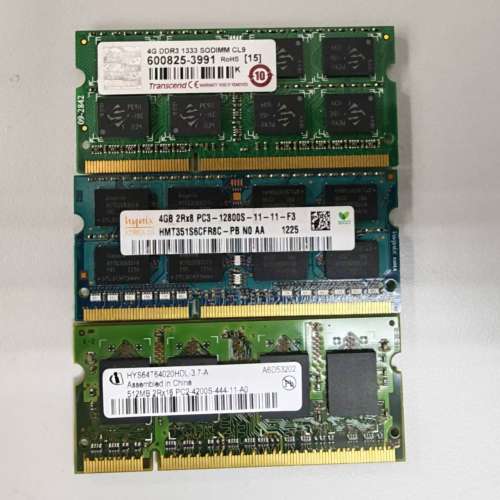 Desktop + Notebook ram (DDR1, 2 , 3) 都有