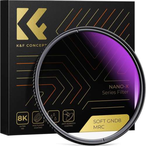 K&F NANO-X Soft GND8 Soft Graduated Neutral Density Filter (3-Stop) - 49mm To 82