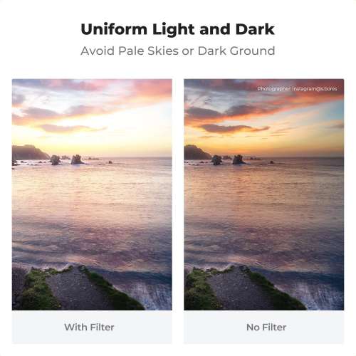 K&F NANO-X Soft GND8 Soft Graduated Neutral Density Filter (3-Stop) - 49mm To 82