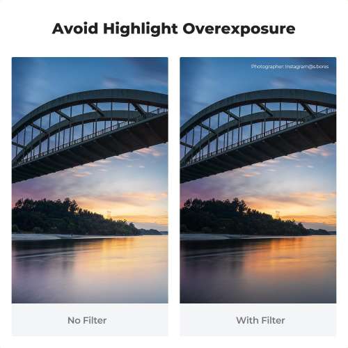 K&F NANO-X Soft GND8 Soft Graduated Neutral Density Filter (3-Stop) - 49mm To 82