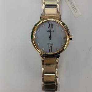 罕有全新Vintage Seiko V115-0CT0 Lady's Solar Watch w/ Swarovski Indexes