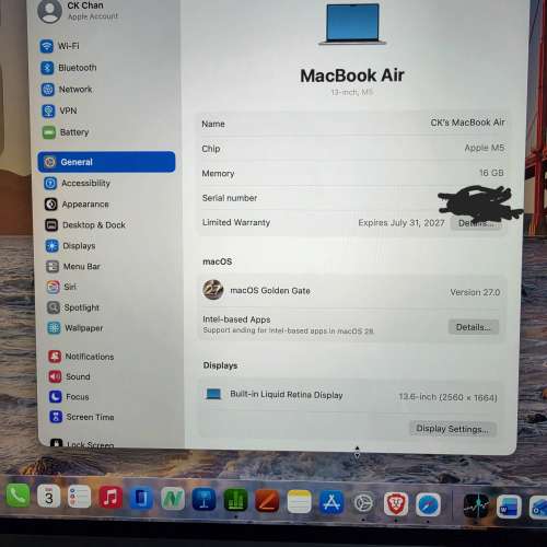 MacBook Air M5 13.6" 16GB+512GB