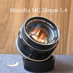 Minolta MC Rokkor-PF 58mm f1.4 大光圈鏡頭 SR MC MD mount x700 srt101 人像鏡頭