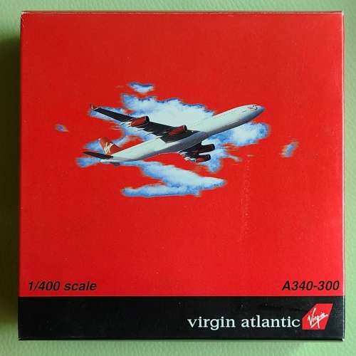 1/400 Airbus A340-300; 維珍航空Virgin Atlantic空中巴士飛機模型; Dragon Wings ...